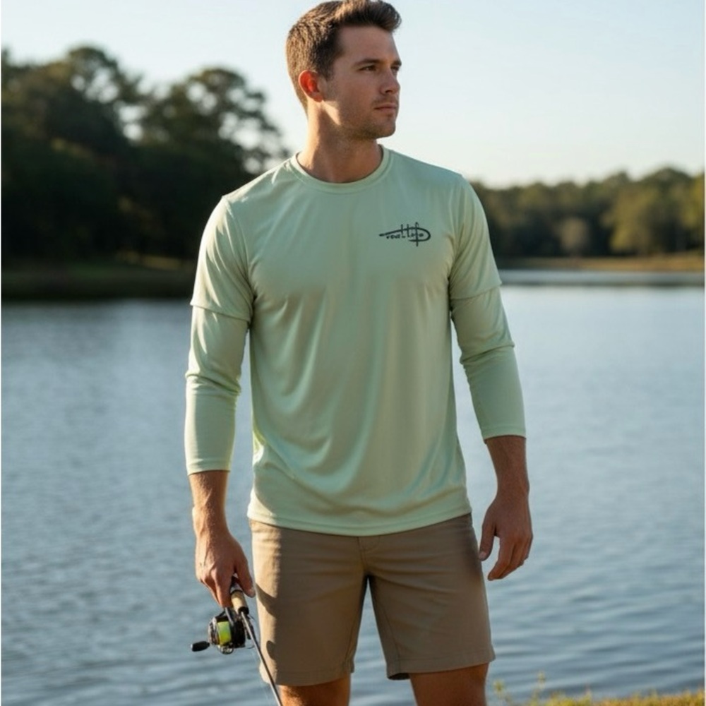 Reel Life Men’s Large Performance Fishing Shirt  |Sailfish | Sun Protection
